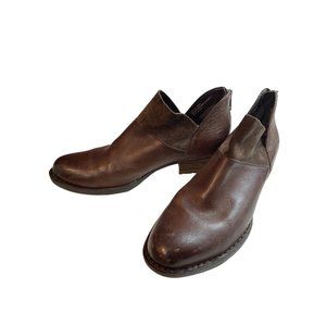 Born Brown Leather Karava Ankle Booties